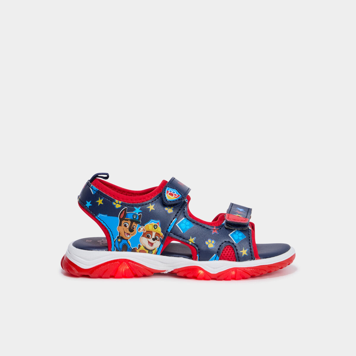Sandales semelles lumineuses Paw Patrol bleu marine gar&ccedil;on