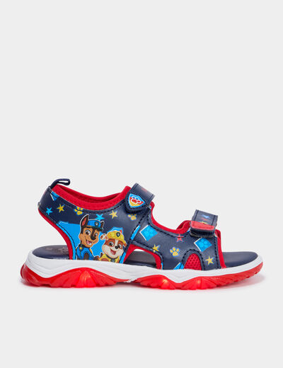 Sandales semelles lumineuses Paw Patrol bleu marine garçon
