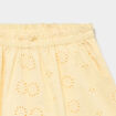Short &eacute;lastiqu&eacute; broderie anglaise coton jaune clair fille