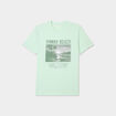 T-shirt col rond manches courtes coton vert pastel homme