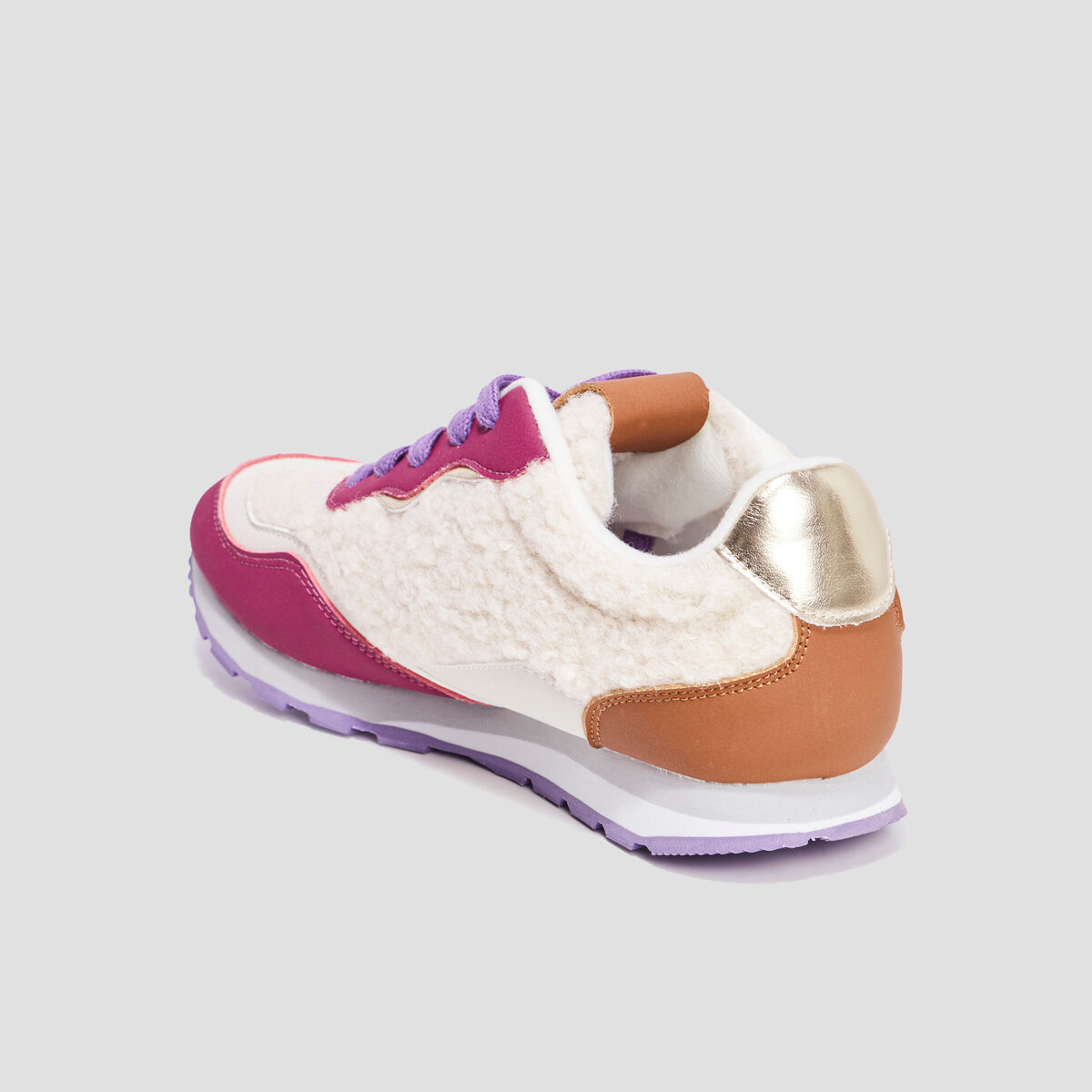 Baskets running laine de mouton Creeks multicolore femme
