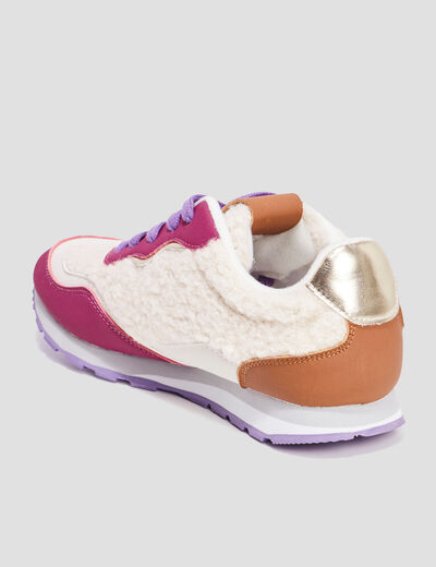 Baskets running laine de mouton Creeks multicolore femme