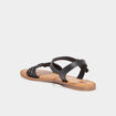 Sandales en cuir Kickers Kickdash noir femme