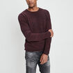 Pull manches longues Liberto prune homme