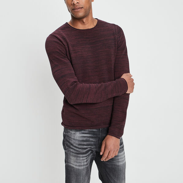 pull manches longues liberto prune homme Pull manches longues Liberto prune homme