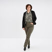 Chemise manches longues vert kaki femme grande taille