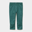 Pantalon capri slim twill 5 poches vert fonc&eacute; femme