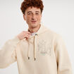 Sweat hoodie molleton Pok&eacute;mon ecru homme