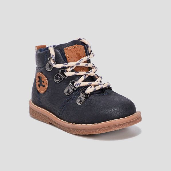 Bottines Lulu Castagnette bleu marine bébé garçon