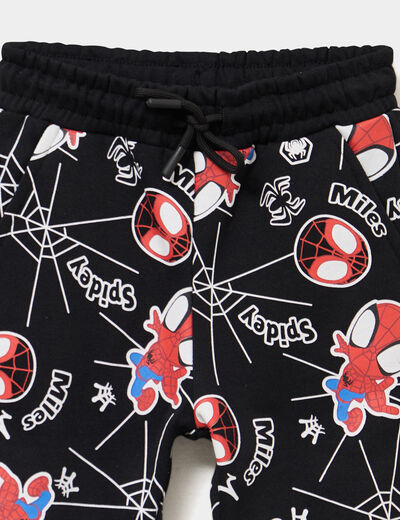 Pantalon de jogging droit Spider-Man noir garçon