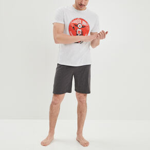 Ensemble pyjama short 2 pièces sable homme