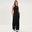 D&eacute;bardeur sans manches coton Kappa noir femme