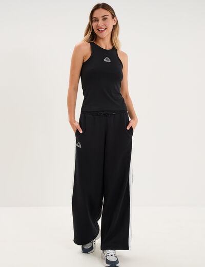 D&eacute;bardeur sans manches coton Kappa noir femme