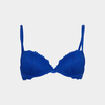 Soutien-gorge push up paddé dentelle bleu electrique femme