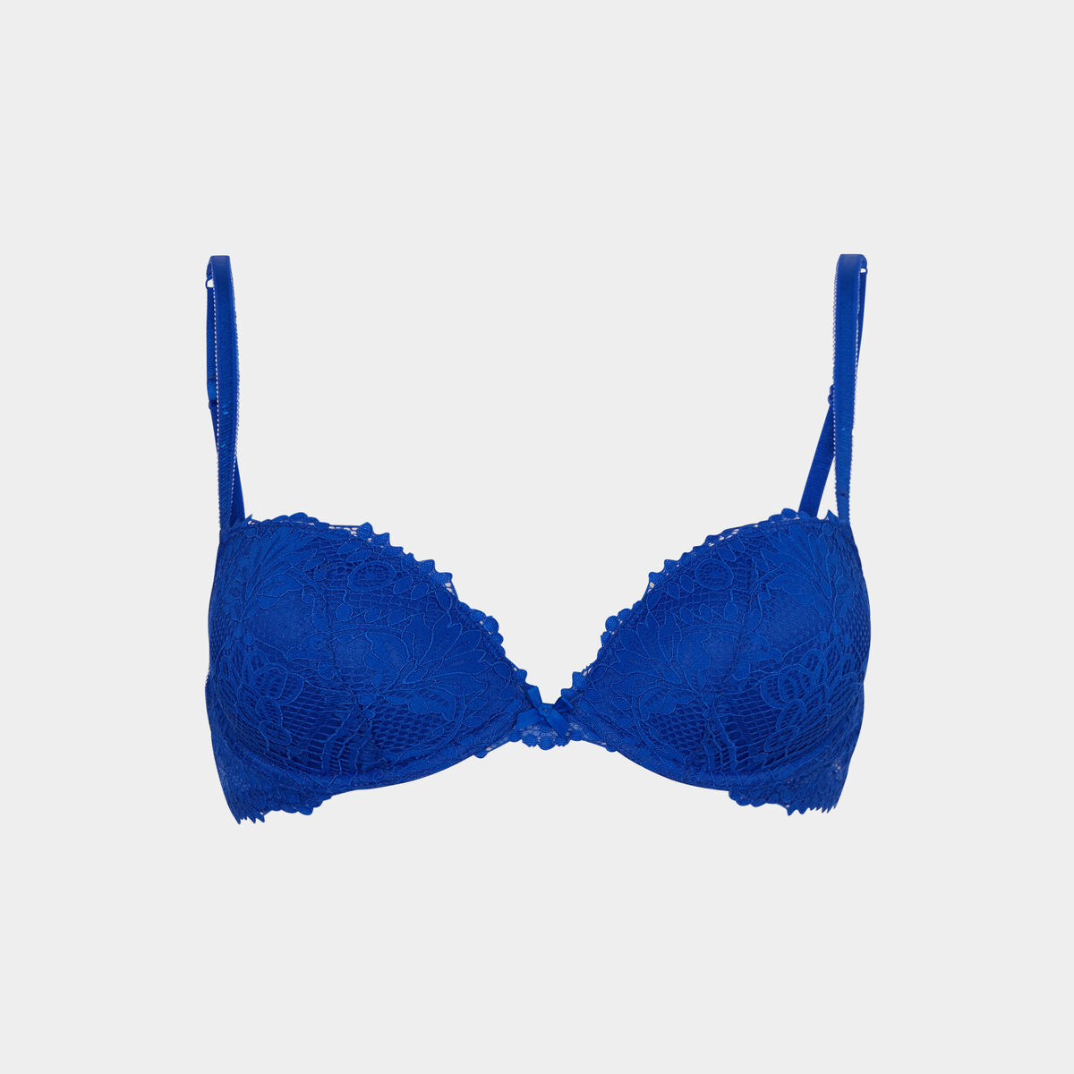 Soutien-gorge push up paddé dentelle bleu electrique femme