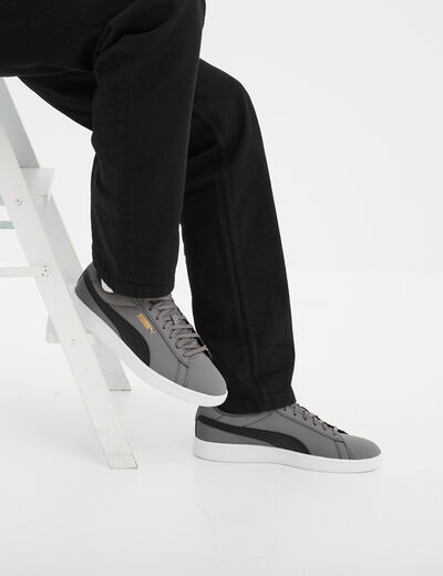 Tennis basses à lacets Puma Smash Buck gris homme