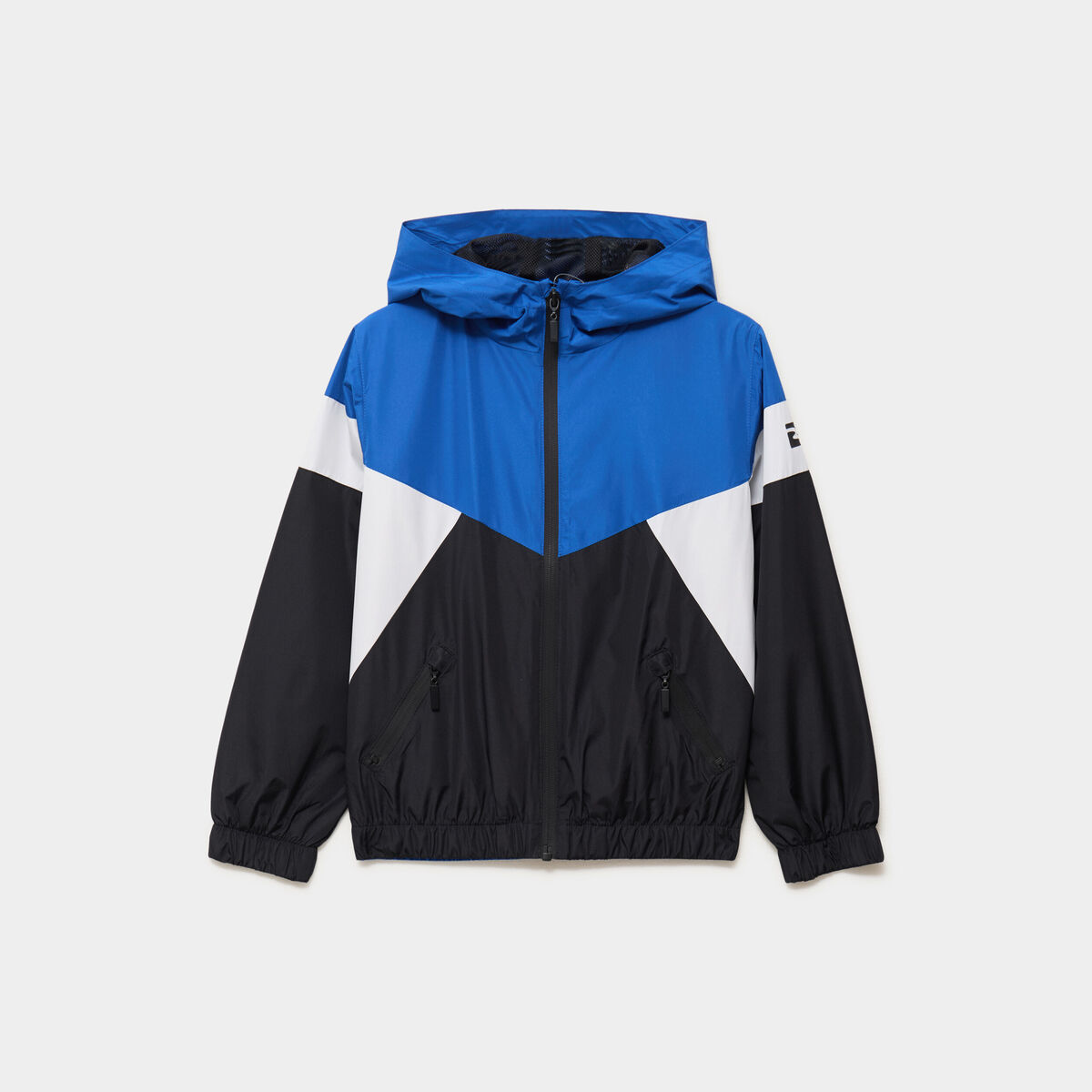 Coupe-vent d&eacute;perlant &agrave; capuche bleu roi gar&ccedil;on