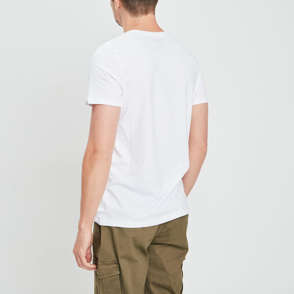 T-shirt manches courtes col rond Creeks blanc homme