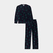 Ensemble pyjama effet polaire 2 pi&egrave;ces bleu marine gar&ccedil;on