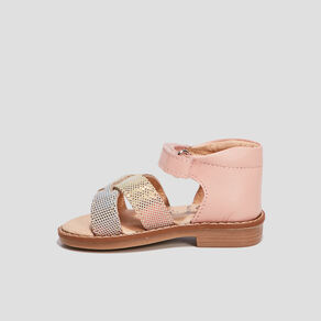 sandales en cuir rose bebef Sandales en cuir rose bébé fille