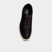 Baskets &agrave; lacets bi-mati&egrave;res noir homme