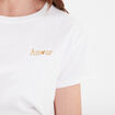 T-shirt manches courtes coton blanc femme
