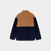 Gilet zippé fausse laine mouton bleu marine garçon