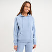 Sweat hoodie molleton &agrave; capuche bleu clair femme
