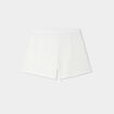 Short droit effet crochet blanc femme