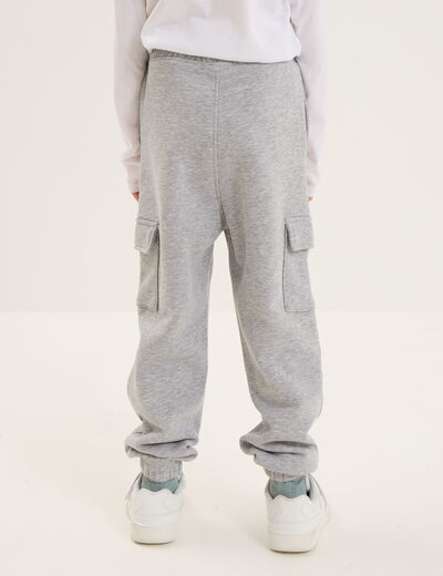 Pantalon de jogging cargo gris clair garçon