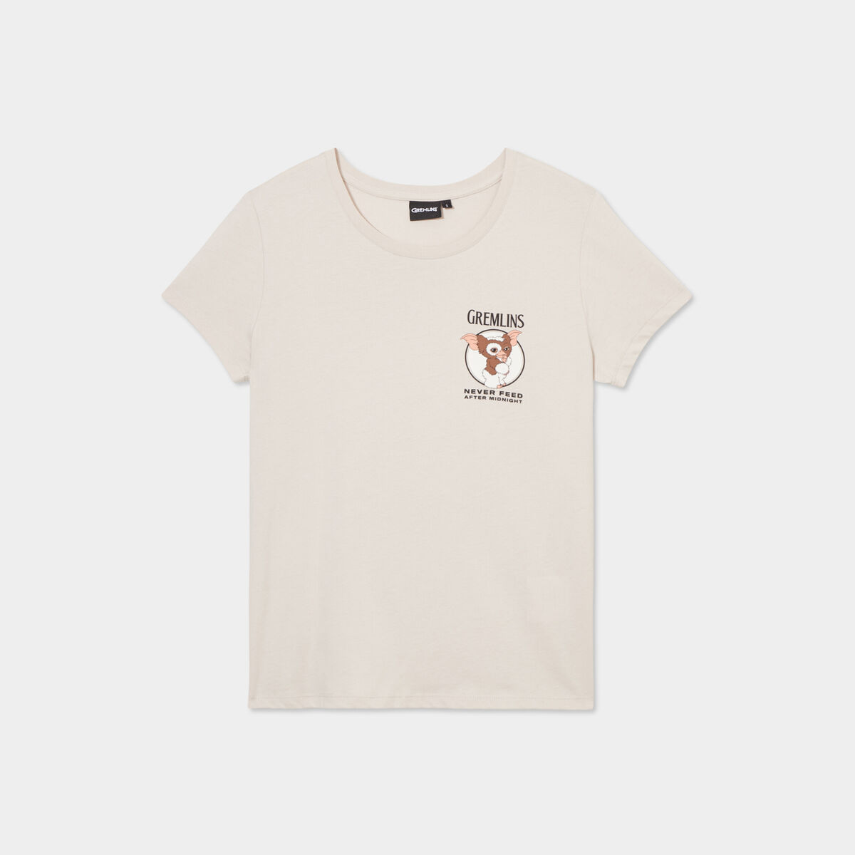 T-shirt manches courtes coton Gremlins sable femme