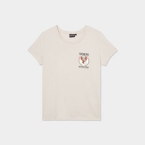t shirt manches courtes coton gremlins sable femme T-shirt manches courtes coton Gremlins sable femme