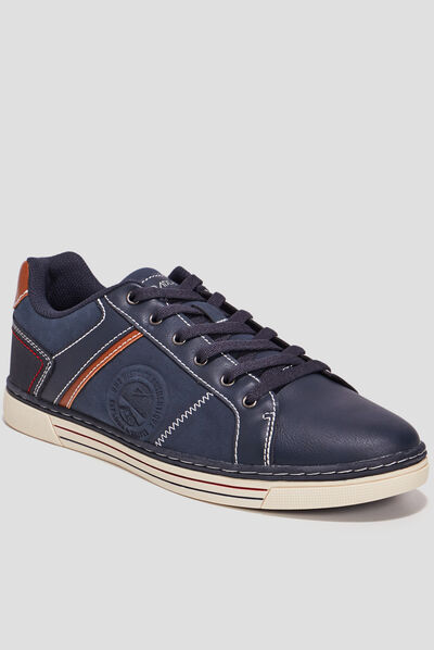 Tennis à lacets Trappeur bleu marine homme