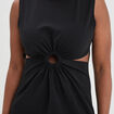Robe sans manches à ouvertures Mosquitos noir femme