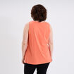 Débardeur ajusté sans manches coton rose corail femme grande taille