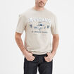 T-shirt manches courtes coton Mustang sable homme
