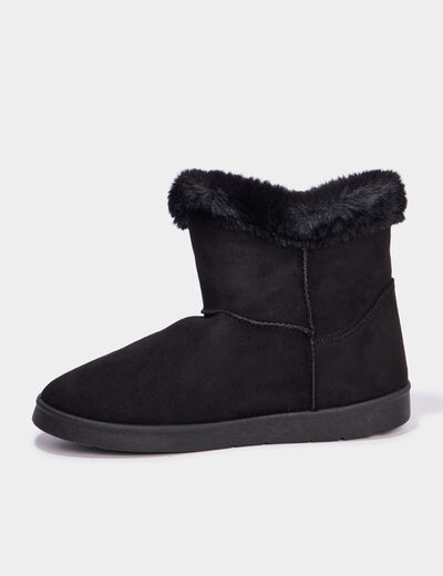 Bottines fourrées noir femme