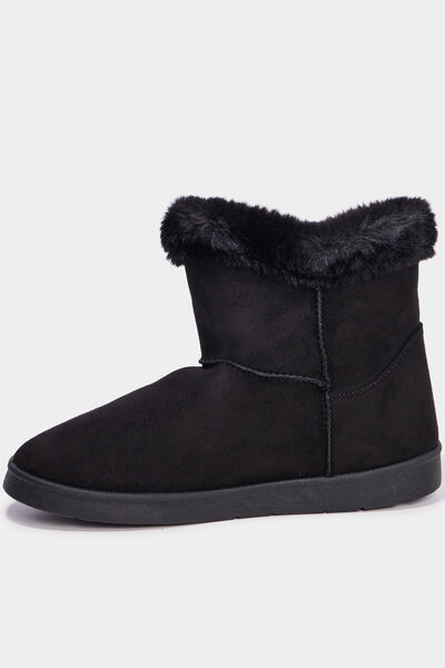 Bottines fourr&eacute;es noir femme