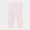 Legging uni en coton rose clair bébé fille