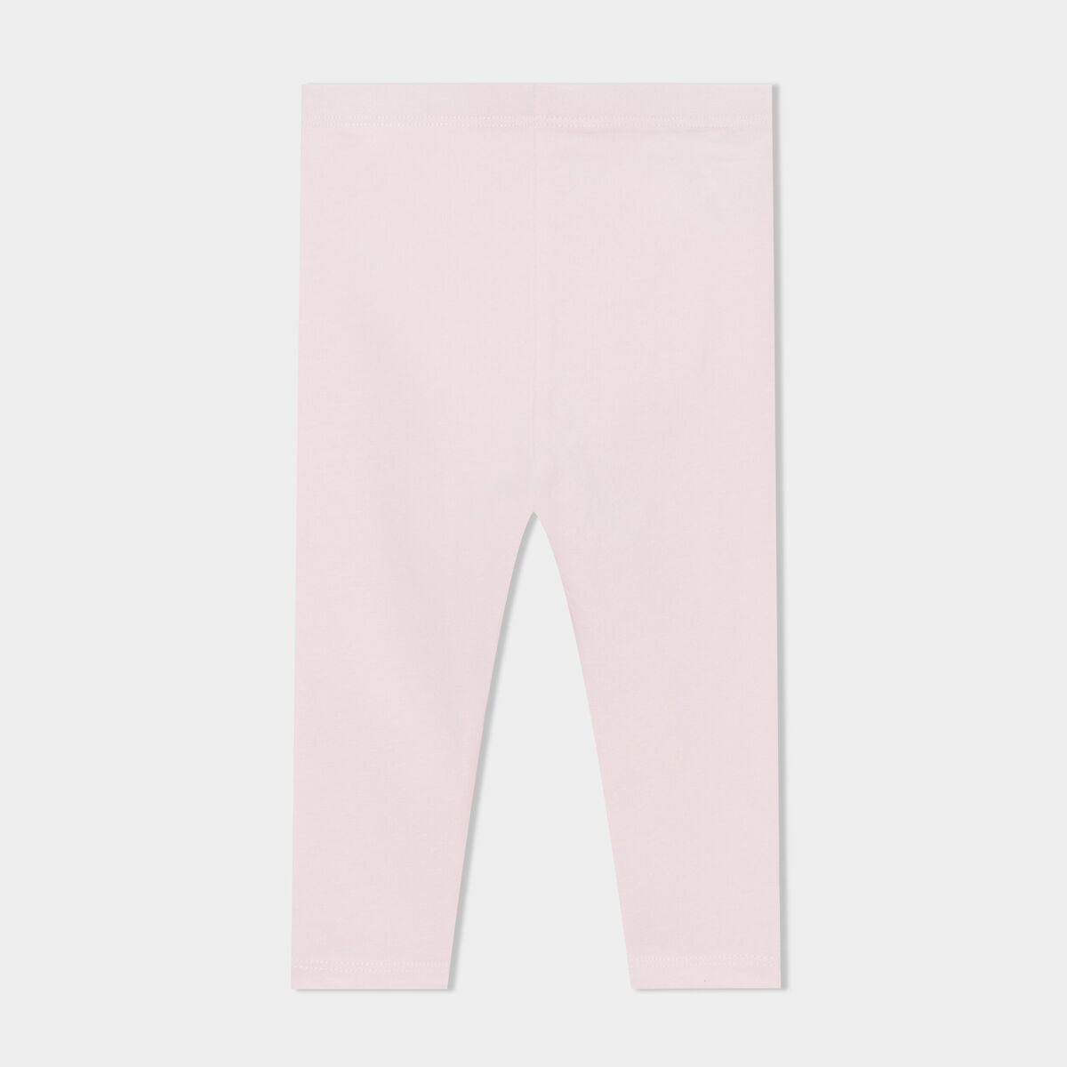 Legging uni en coton rose clair bébé fille