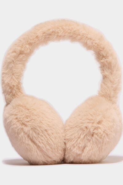 Cache-oreilles fausse fourrure sable femme