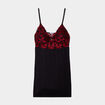 Nuisette dentelle et broderie rose framboise femme grande taille