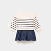 Robe effet 2-en-1 bas en jean denim double stone bébé fille