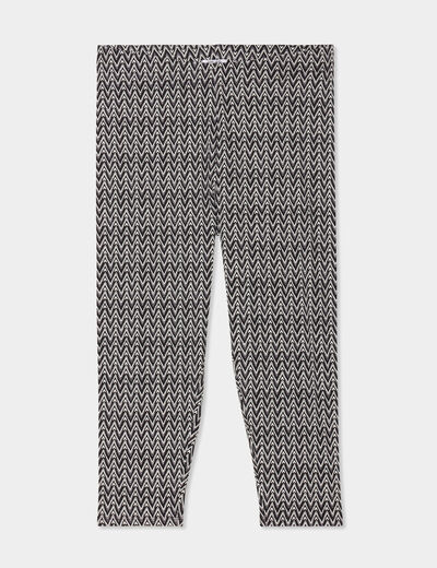 Leggings 3/4 coton noir femme grande taille