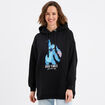 Sweat hoodie oversize &agrave; capuche Stitch noir femme