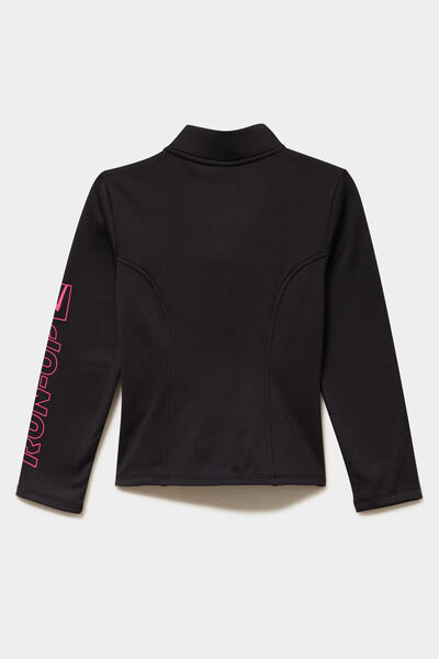 Gilet zipp&eacute; col montant noir fille