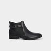 Bottines chelsea avec boucles noir femme