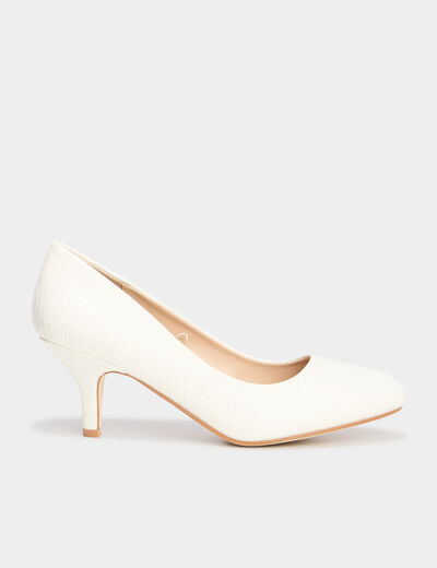 Escarpins irisés blanc femme