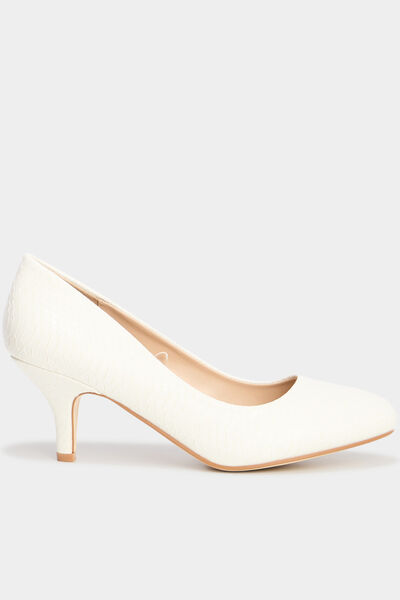 Escarpins iris&eacute;s blanc femme
