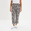 Pantalon fluide coupe cigarette blanc femme